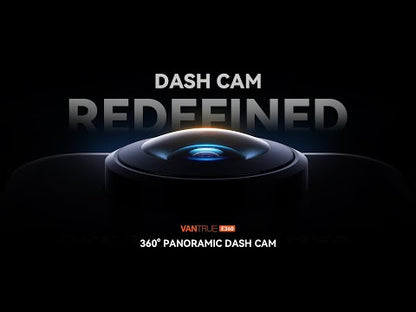 Vantrue E360 Plus 3-CH Dash Cam – 5.2K 360° + 2.7K, STARVIS 2