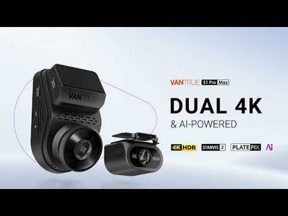 Vantrue Sonnet 1 Pro Max (S1 Pro) 2-CH Front+Rear Dash Cam – Dual 4K HDR STARVIS 2