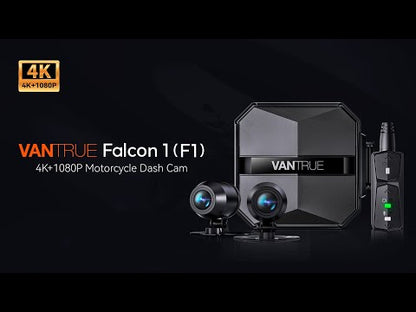 Vantrue Falcon (F1) 2-CH Front+Rear Dash Cam – 4K+1080P Wi-Fi GPS