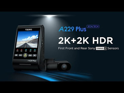 VIOFO A229 Plus 2-CH Front+Rear Dash Cam - 2K + 2K HDR Starvis 2