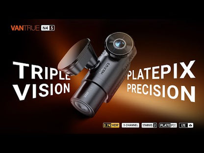 Vantrue Nexus 4S (N4S) 3-CH Front + Rear + Cabin Dash Cam – 2.7K HDR Triple STARVIS 2