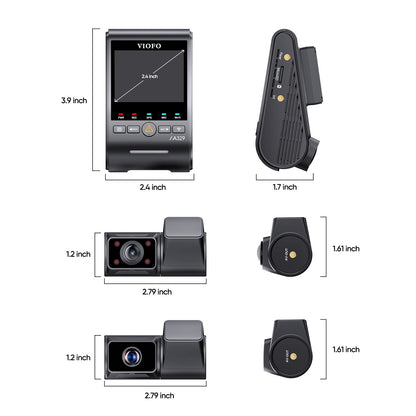 VIOFO A329TC 3-channel rideshare dash cam system